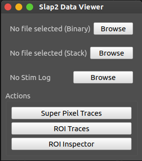 Main GUI interface of SLAP2 viewer